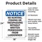 Signmission No Hunting Fishing Or Trespassing OSHA Notice Sign, Aluminum, 18in W x 24in L, 2PK OS-2PACK-NS-A-1824-V-14663 - alternate 4